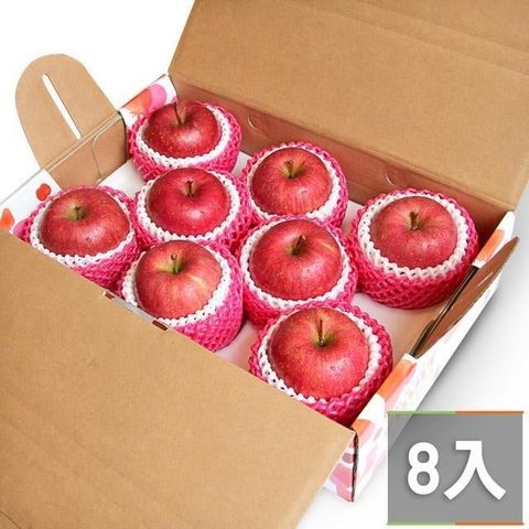 【南紡購物中心】 【鮮果日誌】日本空運青森蜜蘋果(8入精美禮盒裝)