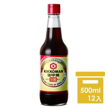 【南紡購物中心】 【龜甲萬】甘醇醬油 (500ml)x12罐
