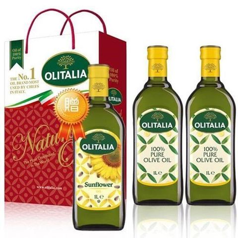 【南紡購物中心】 奧利塔橄欖油禮盒組 (2罐/組) 1組贈1瓶葵花油