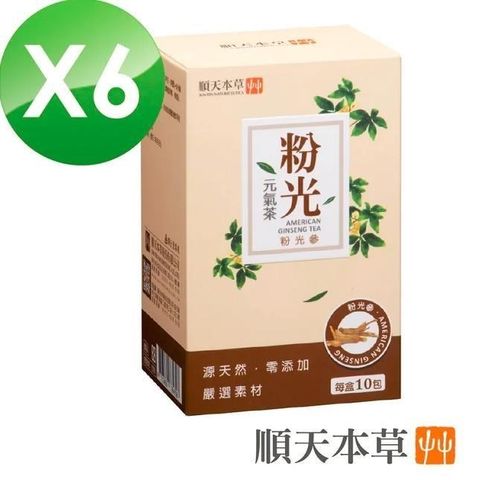 Sun Ten 順天本草 【南紡購物中心】 粉光元氣茶6盒組(10入/盒X6盒)