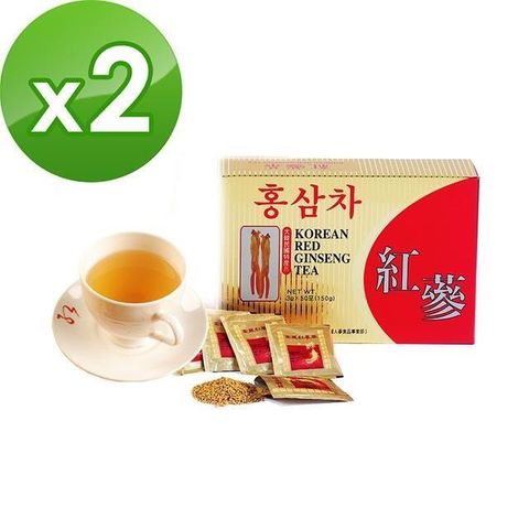 【南紡購物中心】 金蔘-6年根韓國高麗紅蔘茶(50包/盒)共2盒