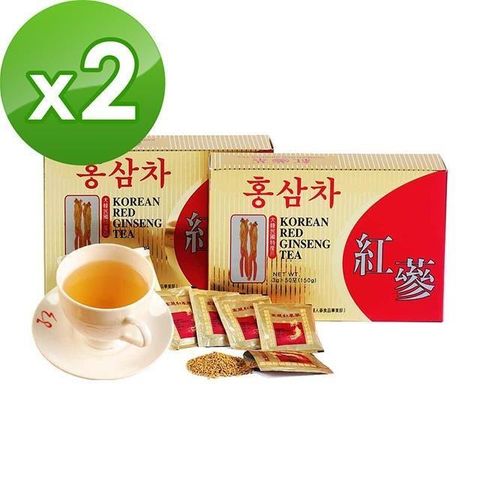 【南紡購物中心】 金蔘-6年根韓國高麗紅蔘茶(100包/盒)共2盒