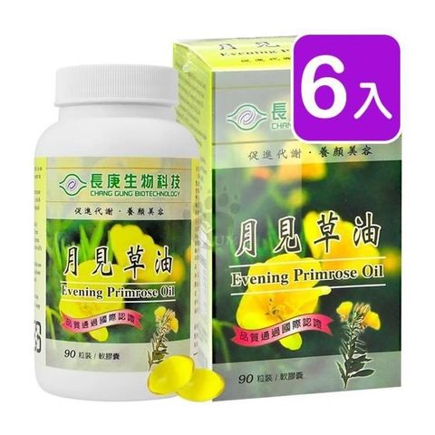 長庚生技 【南紡購物中心】 月見草油軟膠囊 90粒/瓶 (6入)