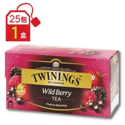 【南紡購物中心】 《TWININGS唐寧英國皇室御用茶》花草茶系列 綜合野莓茶(2g x25包)