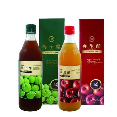 【南紡購物中心】 【台糖】水果醋禮盒(蘋果+梅子)600ml