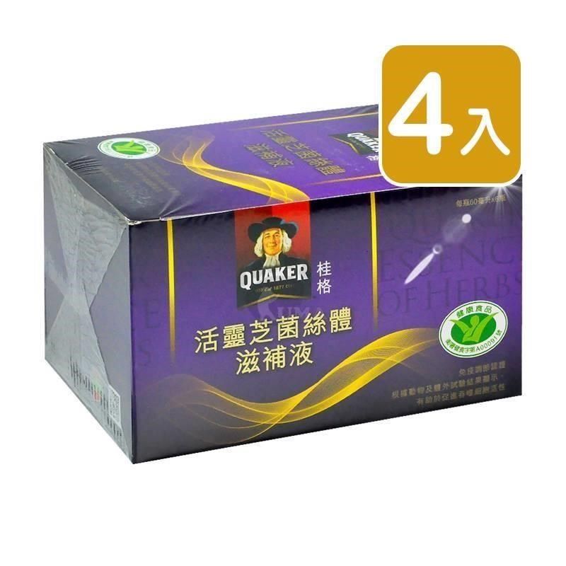 QUAKER 桂格】活靈芝滋補液(60mlX6入/盒)X4盒- PChome 24h購物