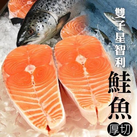 【南紡購物中心】 大口市集-鮮美智利鮭魚切片(300g±10%/包)