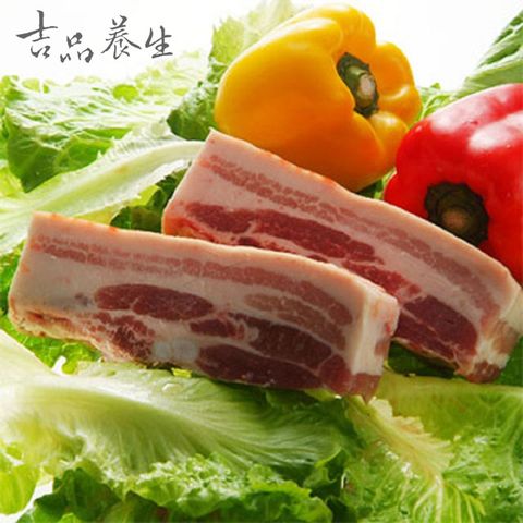 【吉品養生】帶皮五花肉條4入組(600g*4)