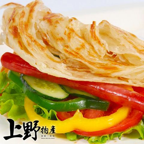 【上野物產】手工製作九層塔蔥抓餅 (1350g±1.5%/約10片/包) x5包 冷凍食品