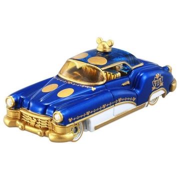 〔小禮堂〕米奇 TOMICA小汽車11th紀念黃金老爺車《藍白》特別版.模型