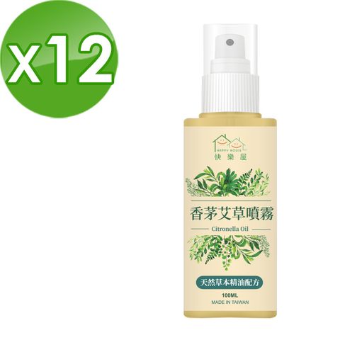 HAPPY HOUSE 香茅艾草噴霧100ML-12入