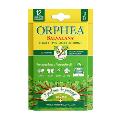 ORPHEA 歐菲雅 義大利 衣物保護片-原木香氣(12片/盒) 24盒裝