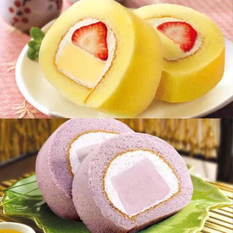 【宜蘭諾貝爾】奶凍捲2條組 (草莓+芋頭)