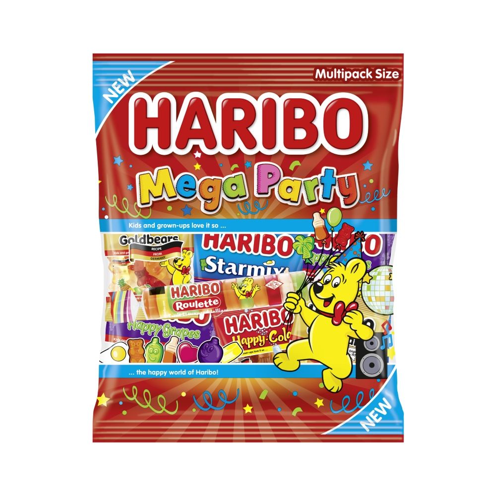 NEWMultipack Size PartyKids and grown-ups love it so HARIBOFROMGERMANYStarmixHARIBORoulette the happy world of HariboHARIBO NEW