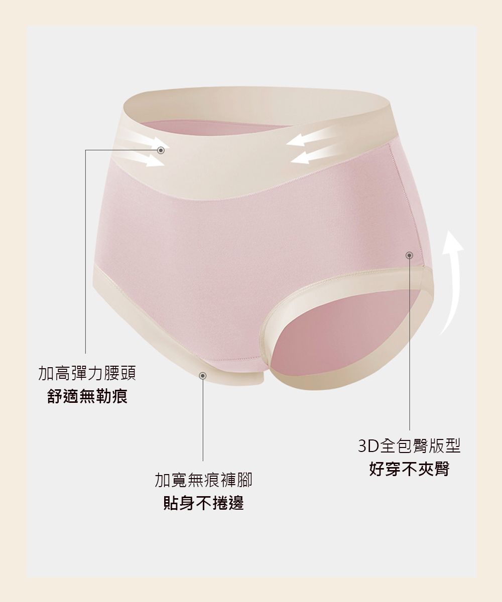 加高彈力腰頭舒適無勒痕加寬無痕褲腳貼身不捲邊3D全包臀版型好穿不夾臀