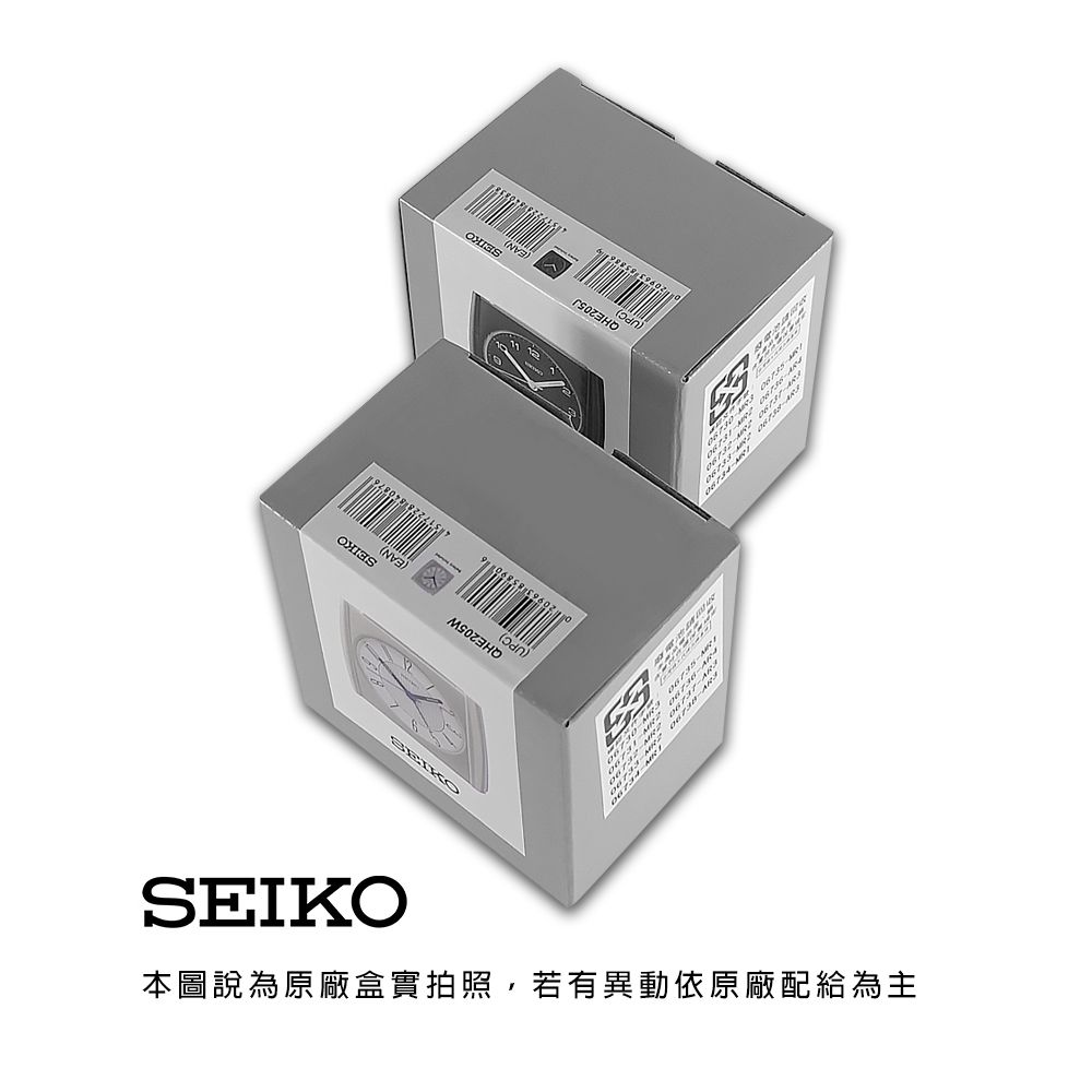 QHE205W(UPC(EAN)SEIKO本圖說為原廠盒實拍照,QHE205JSEIKO(UPC)(EAN)若有異動依原廠配給為主