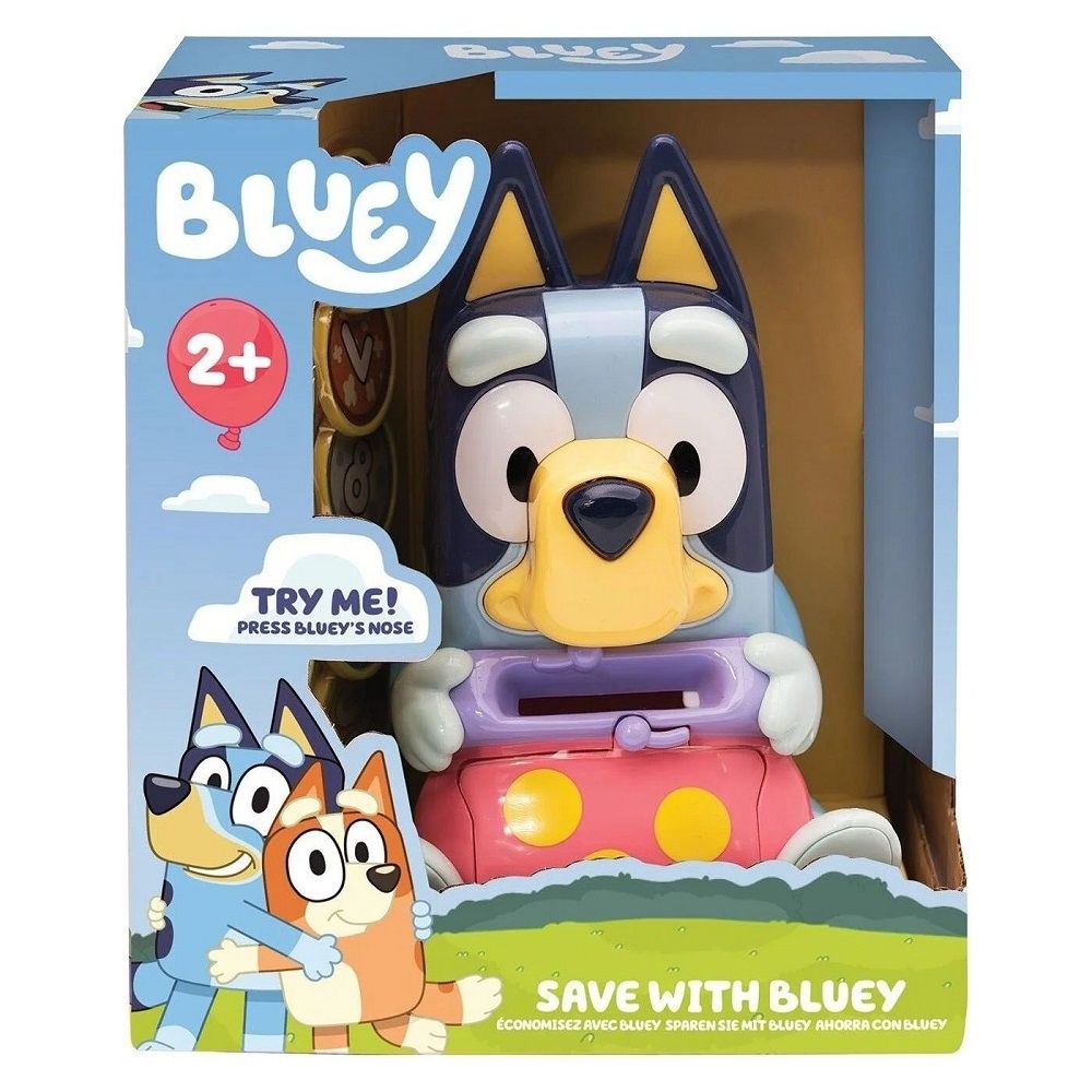 2+TRY ME!PRESS BLUEY'S NOSESAVE WITH BLUEYÉCONOMISEZ AVEC BLUEY SPAREN SIE MIT BLUEY AHORRA CON BLUEY