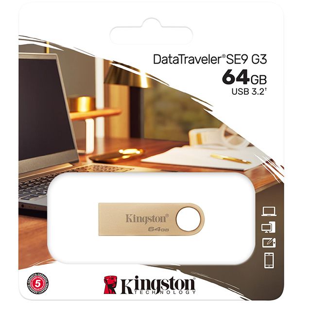 Kingston®5KingstonTECHNOLOGYDataTraveler SE9 G364GBUSB 3.2□□