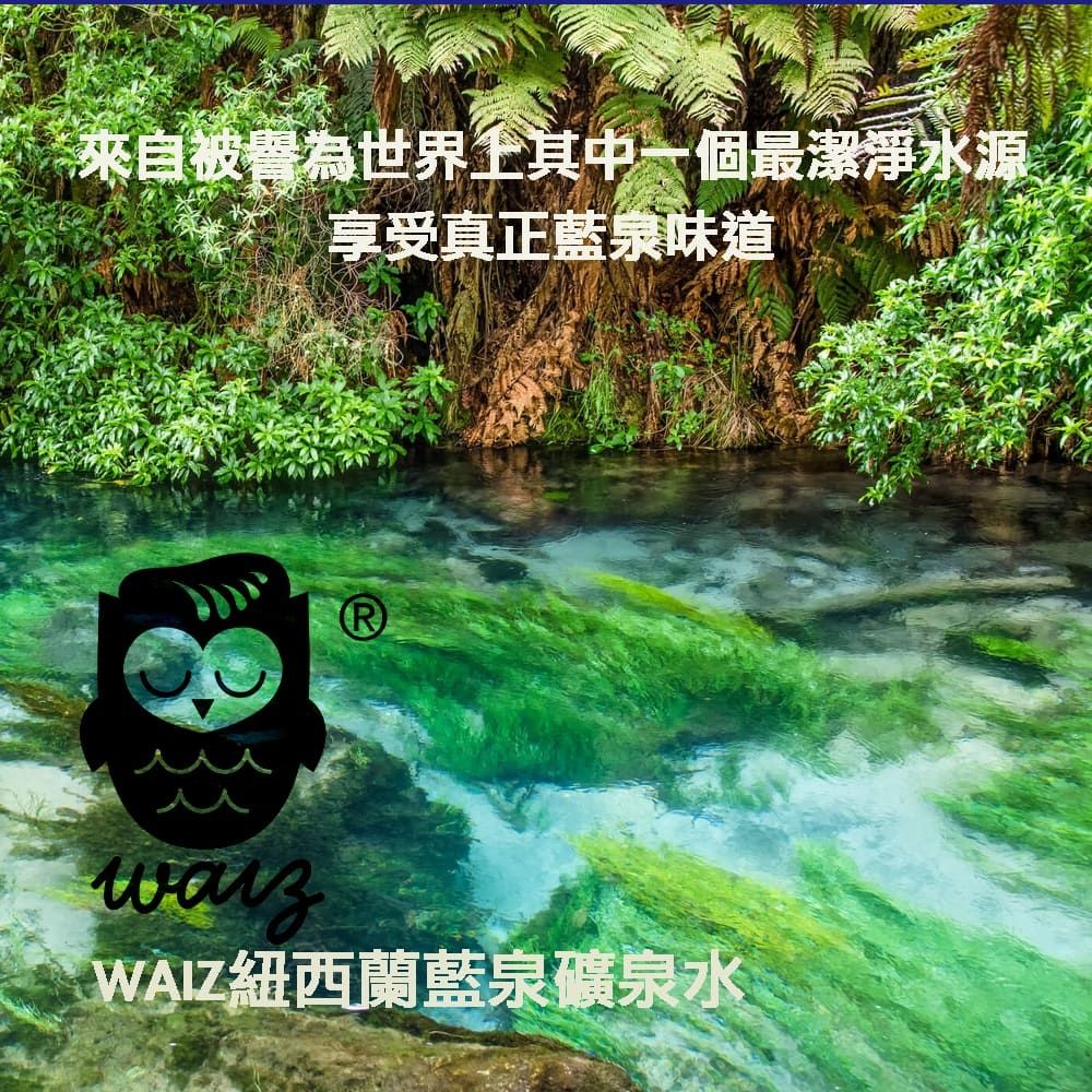 來自被譽為世界其中一個最潔淨水源享受真正藍泉味道WAIZ紐西蘭藍泉礦泉水