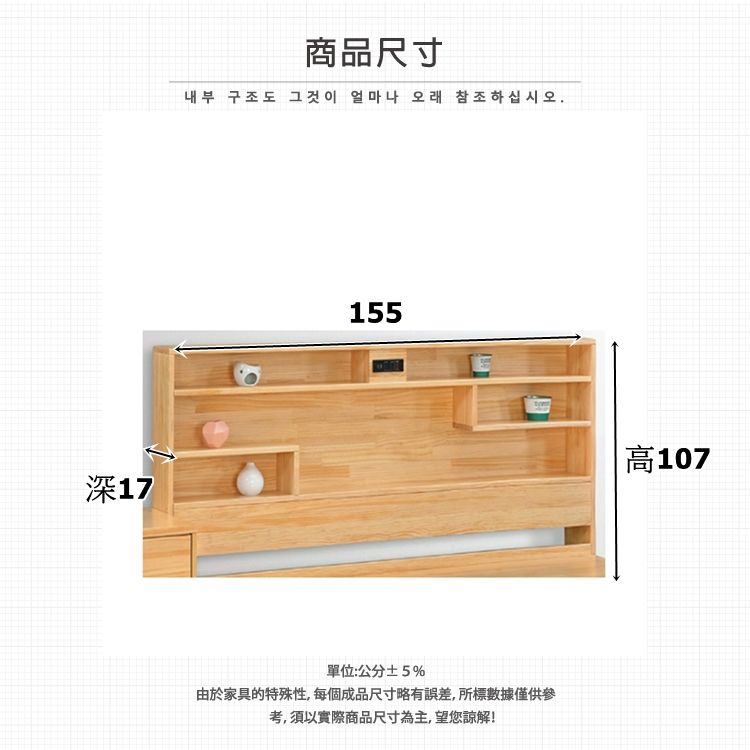 深17商品尺寸내부 구조도 그것이 얼마나 오래 참조하십시오.155單位:公分±5%由於家具的特殊性,每個成品尺寸略有誤差,所標數據僅供參考,須以實際商品尺寸為主,望您諒解!高107