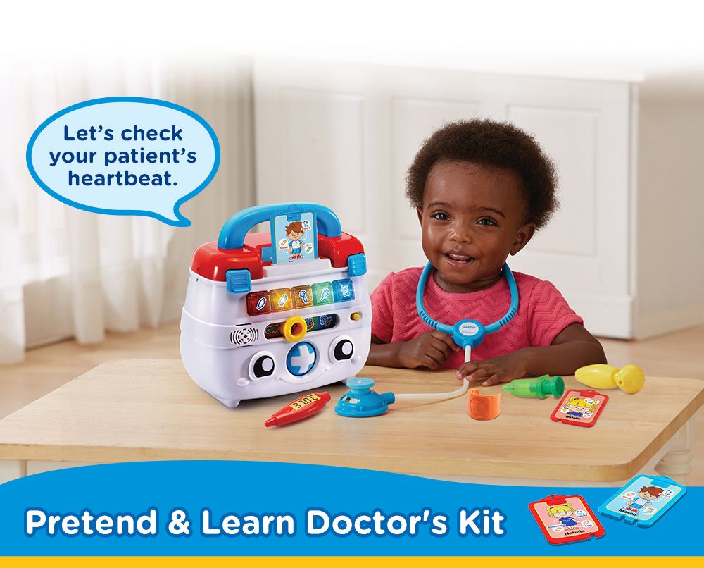 Let's checkyour patient'sheartbeat.Pretend & Learn Doctor's Kit