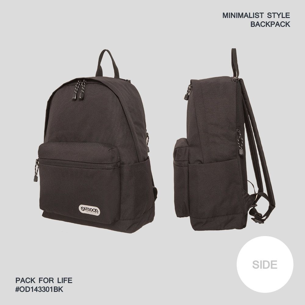 PACK FOR LIFE#OD143301BKMINIMALIST STYLEBACKPACKSIDE