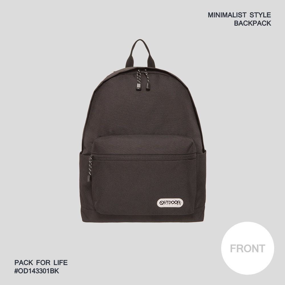PACK FOR LIFE#OD143301BKOUTDOORMINIMALIST STYLEBACKPACKFRONT