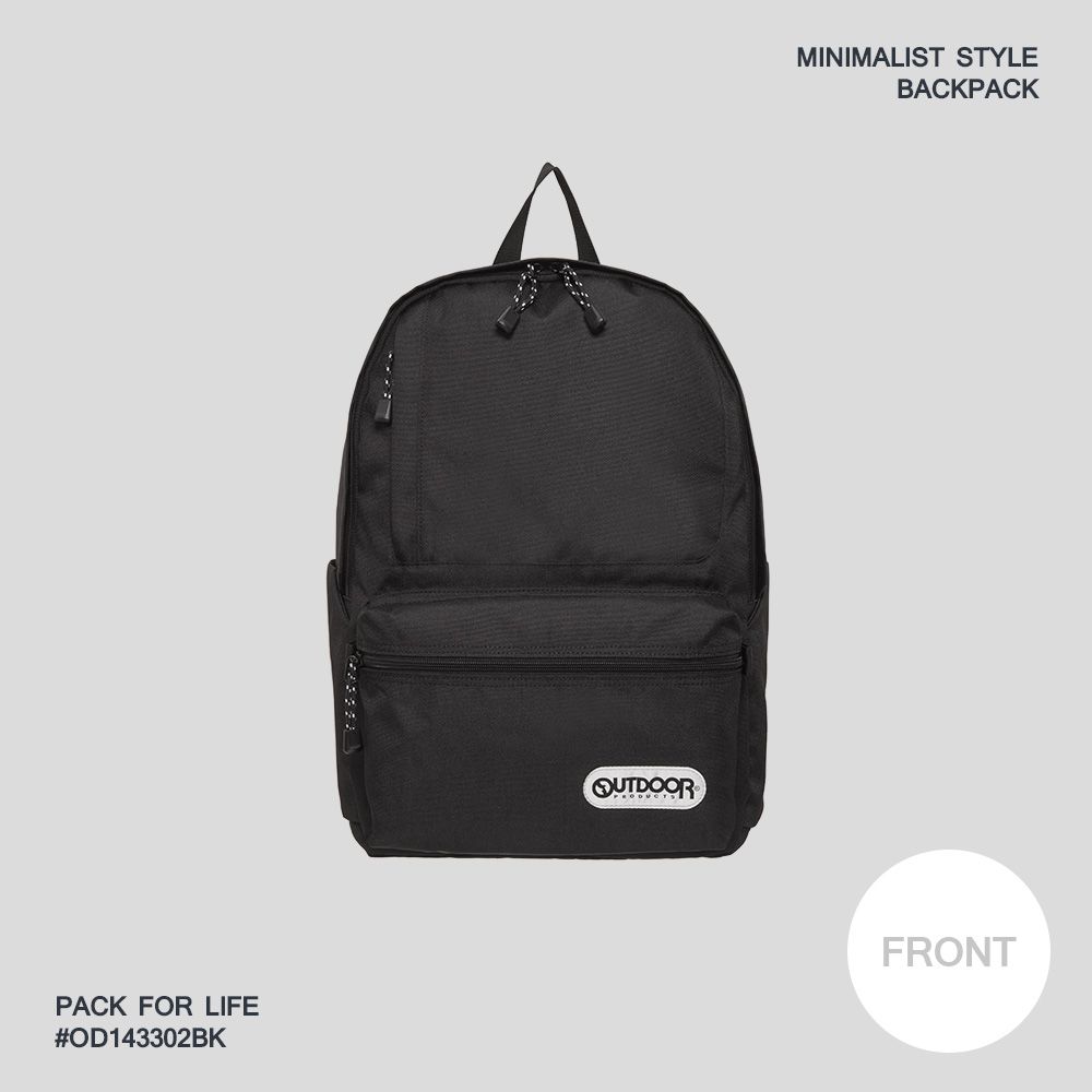 PACK FOR LIFE#OD143302BKOUTDOORMINIMALIST STYLEBACKPACKFRONT