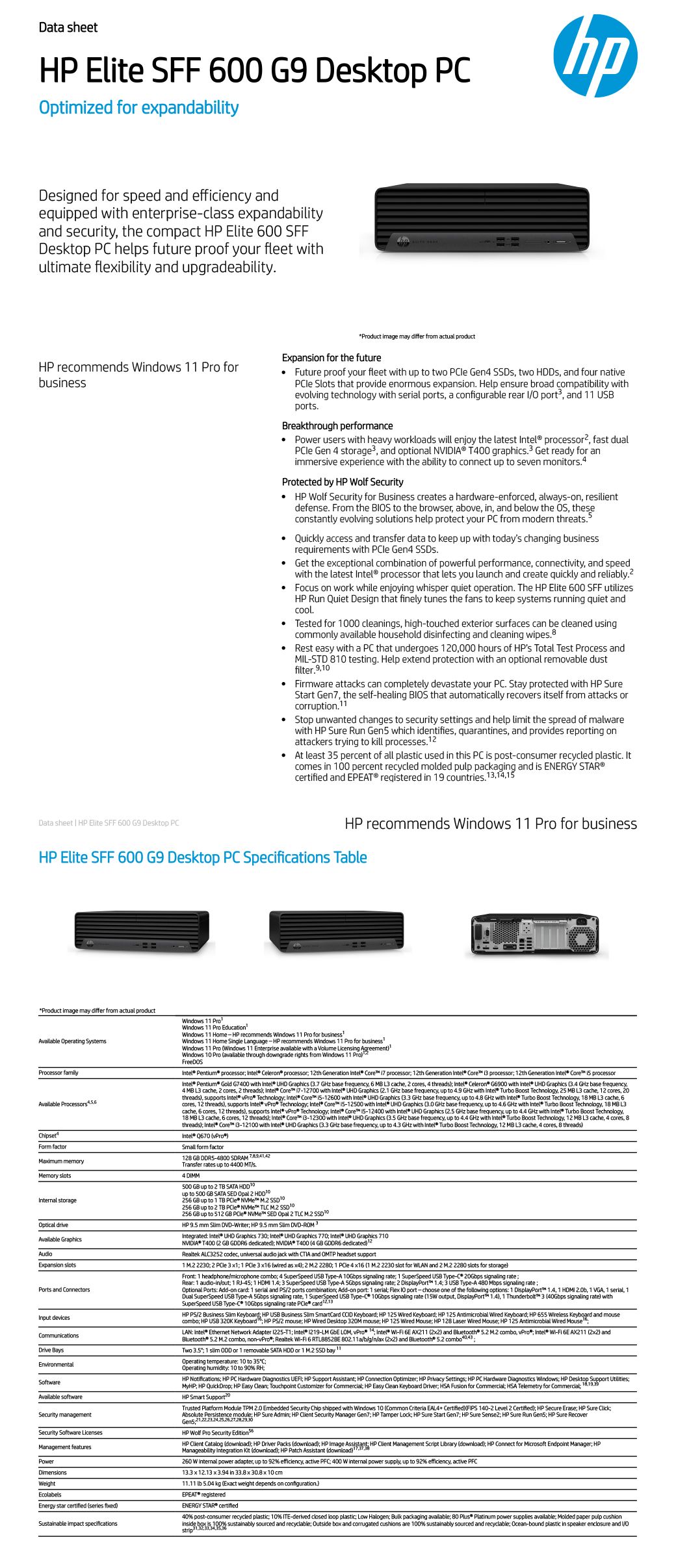 商用)HP 600G9 SFF(i5-12500/8G/512G SSD/W11P) - PChome 24h購物